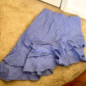 Blue and White Stripe Skirt